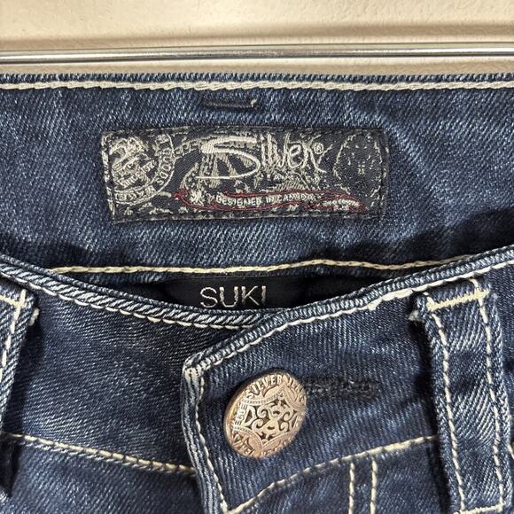 Silver Jeans Suki Surplus Bootcut Dark Blue Denim 28 x 29 Jeans Western - Picture 4 of 13